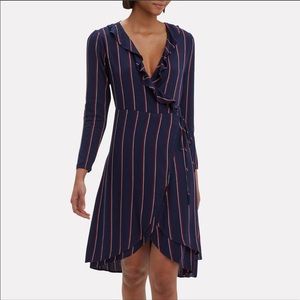 NWT Rails Priya Stripped Wrap Dress Size Small.